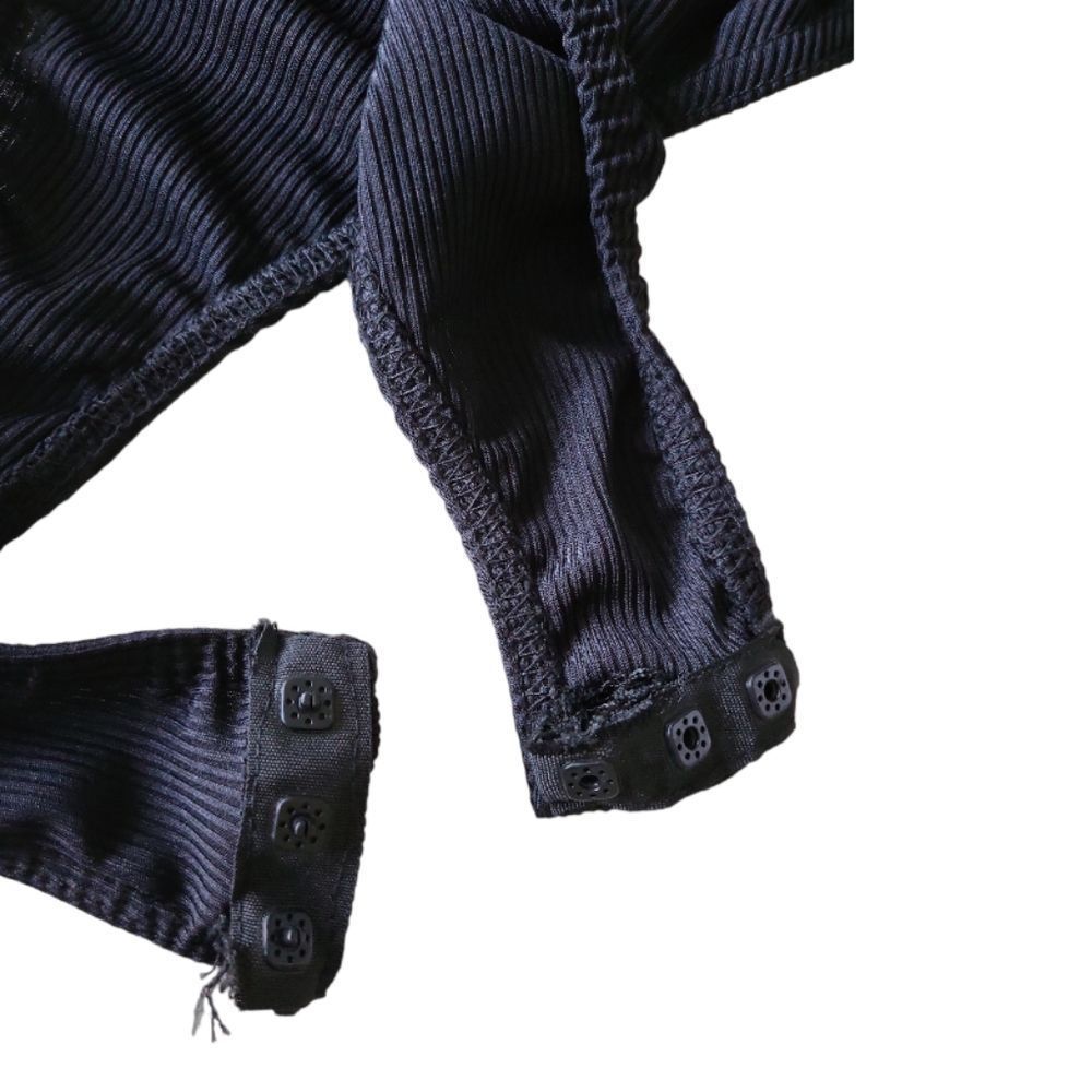 PRETTYLITTLE THING Plus Black‎ Ribbed Plunge Short Sleeve Bodysuit Size 18 NWT - Picture 9 of 11
